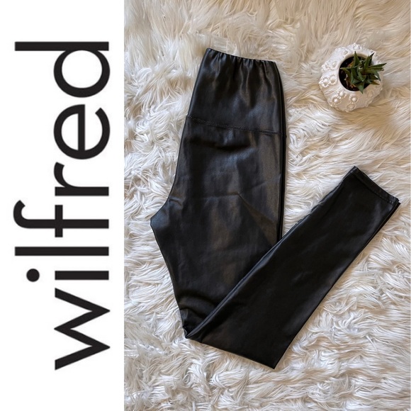 EUC Wilfred Free Daria Pant in black vegan leather, brand tags removed - Picture 6 of 14